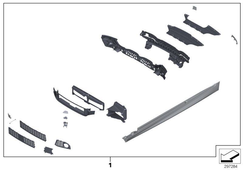 BMW 51952288976 Retrofit Kit, M Aerodynamics Basic Kit