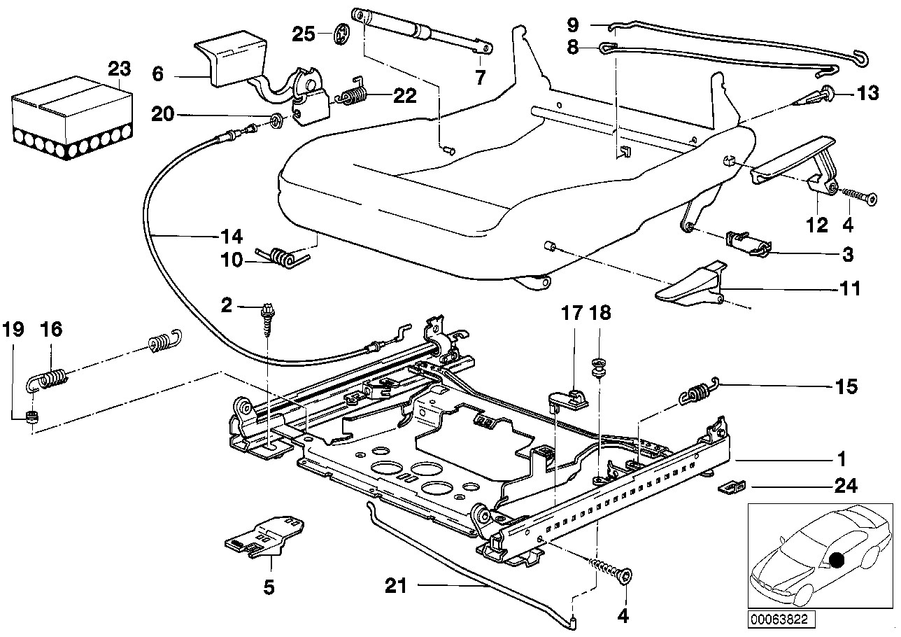 BMW 72118148458 Lower Strap, Front