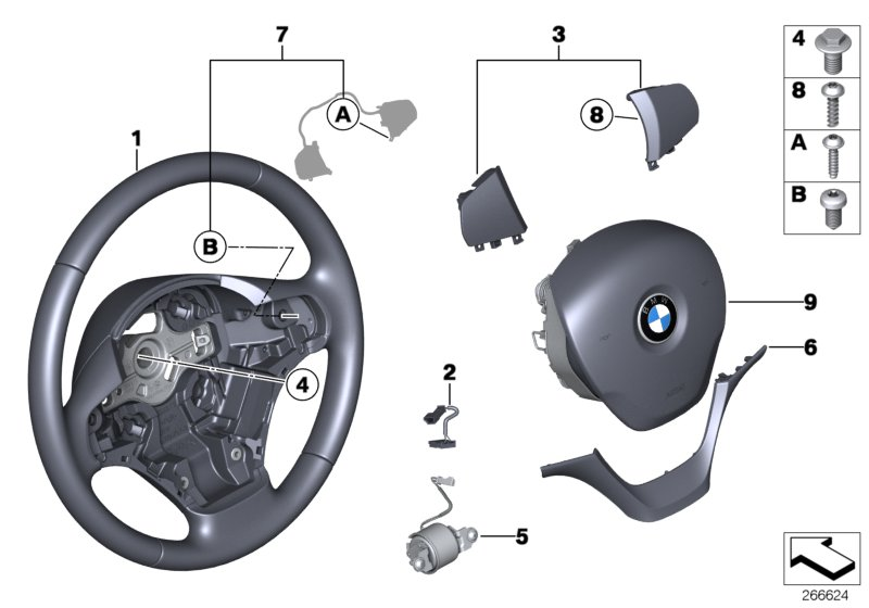 BMW 32306857901 Airbag Module, Driver'S Side