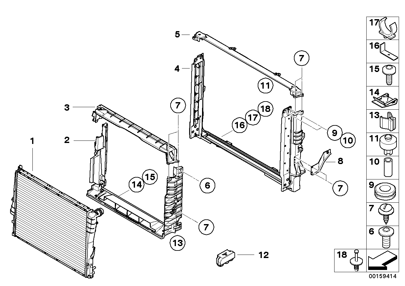 BMW 32417972141 Bracket, Expansion Hose