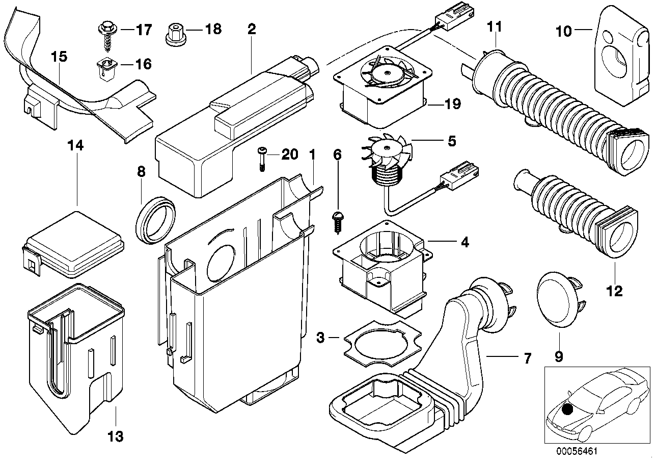 BMW 12901406422 Cover Electronic-Box