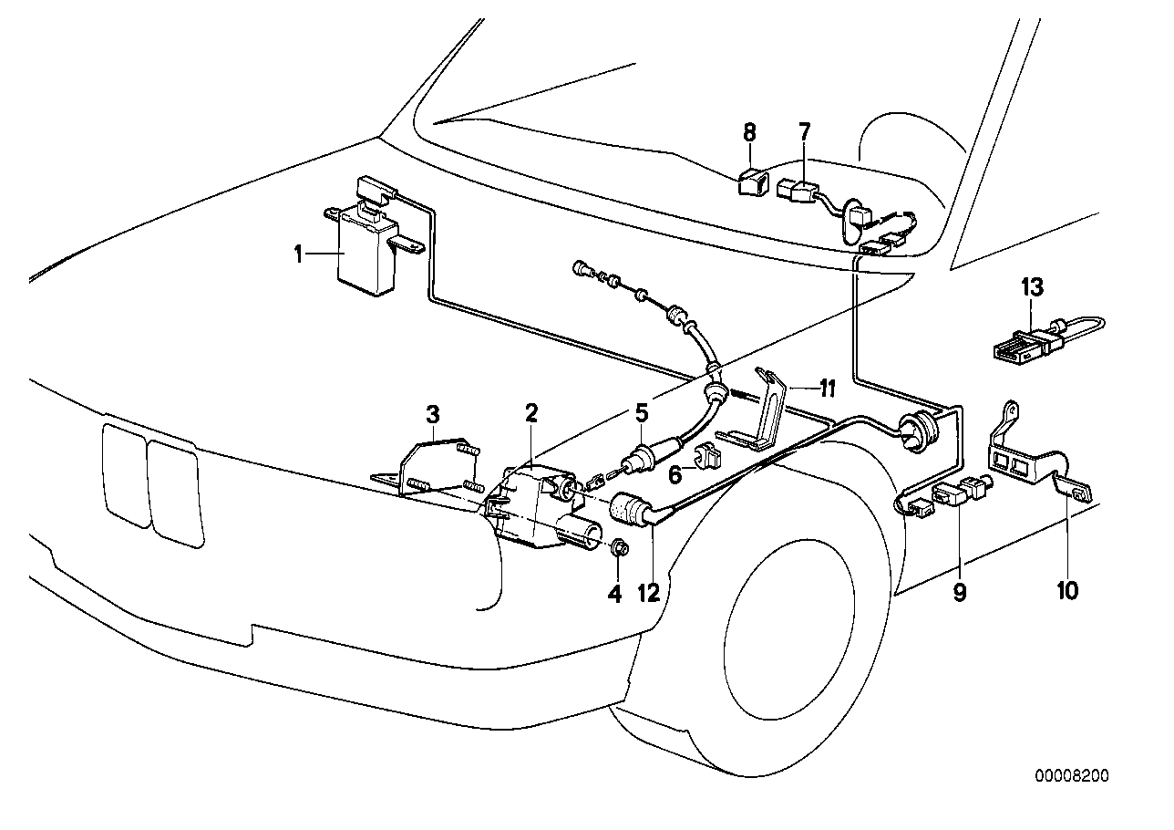 BMW 65711384728 ACTUATOR SUPPORTING PLATE