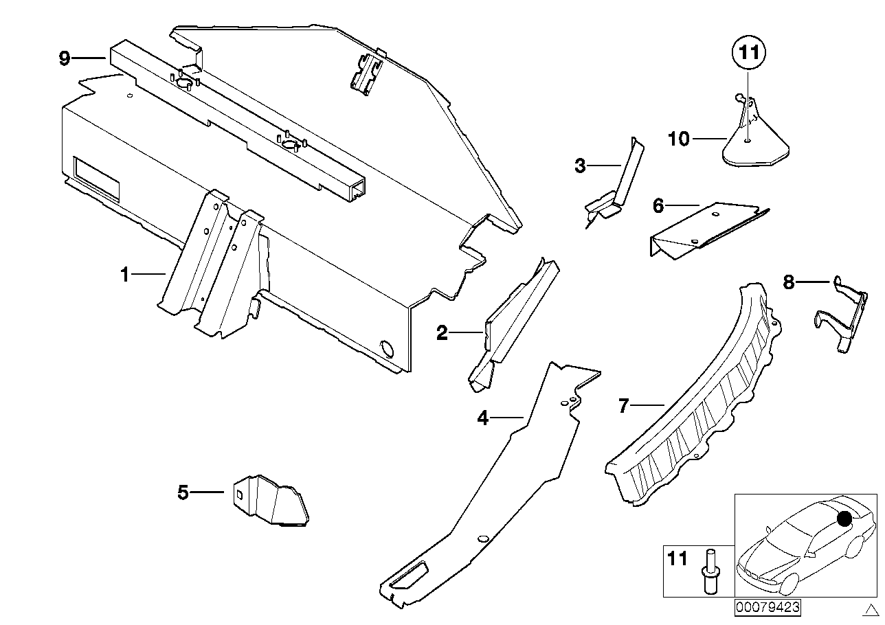 BMW 41127006232 Support Column B Right