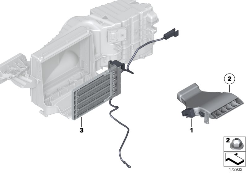 BMW 64119194714 Auxiliary Heater, Electric, Right