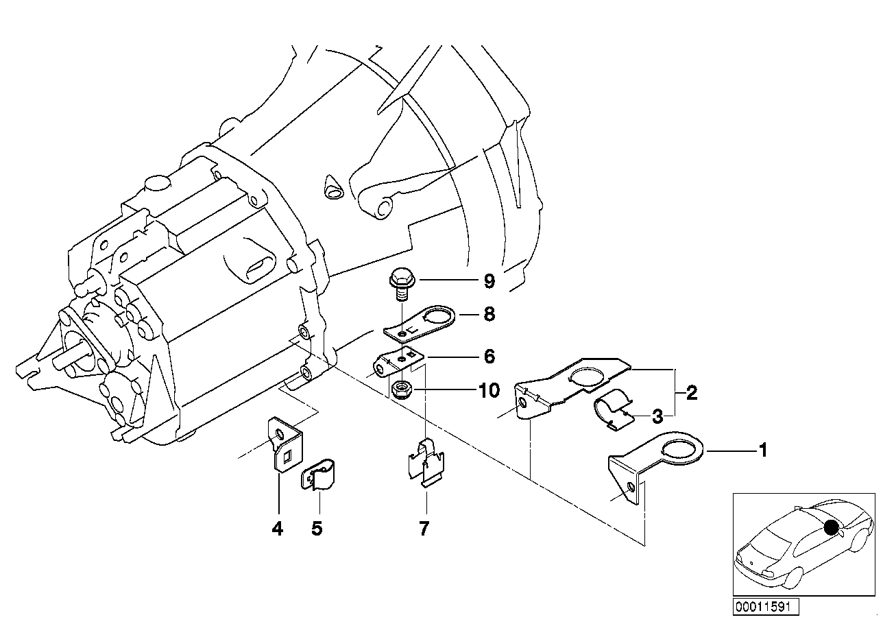 BMW 23131282525 Adapter Plate