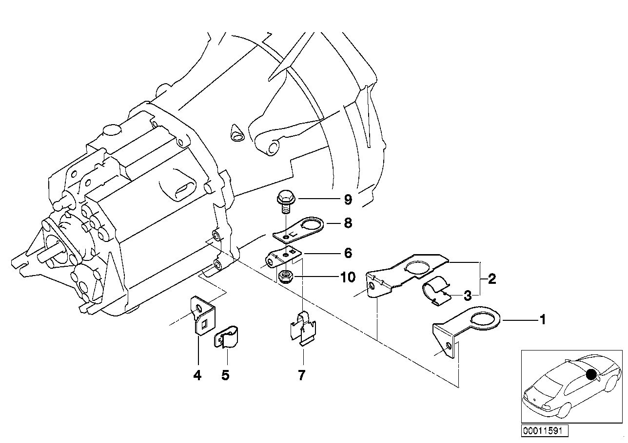 BMW 12521734181 Lambda-Probe Bracket