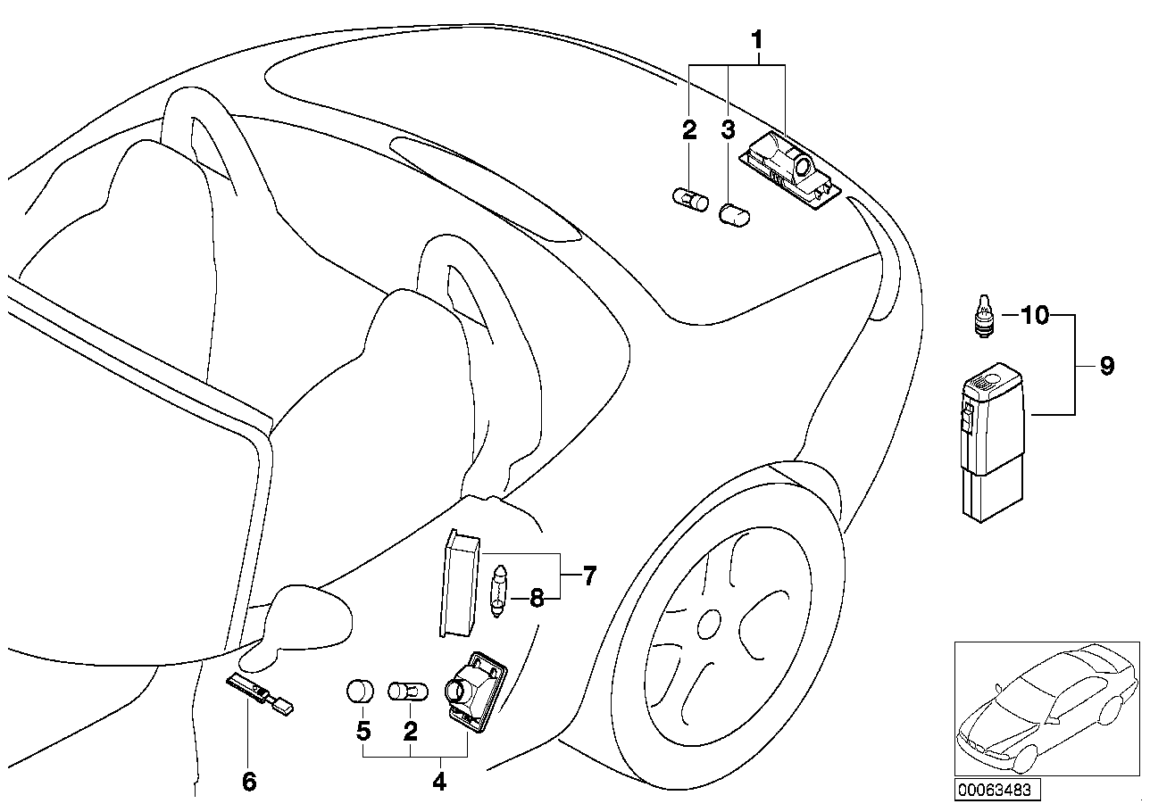 BMW 63318377861 Chargeable Handlamp