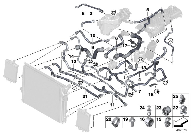 BMW 17128633481 Pipe, Heat Exchanger