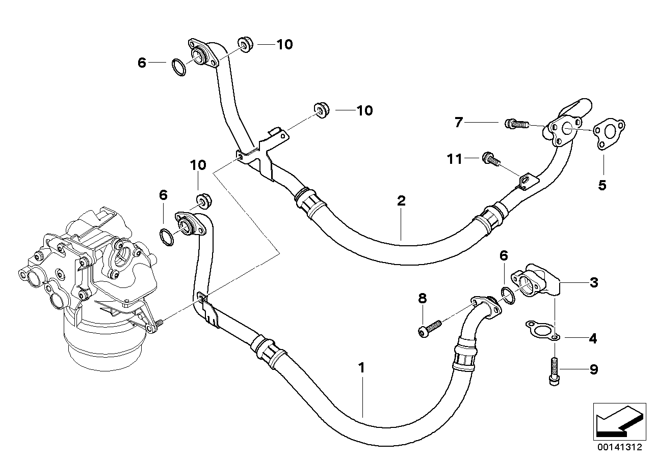 BMW 11427835412 Connection Flange