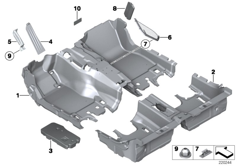 BMW 51477296253 Floor Covering, Rear