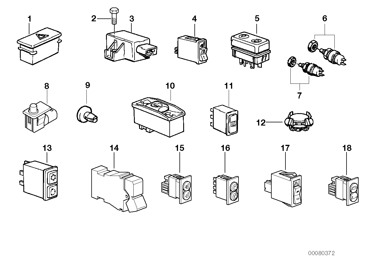 BMW 61318350284 Emergency Switch