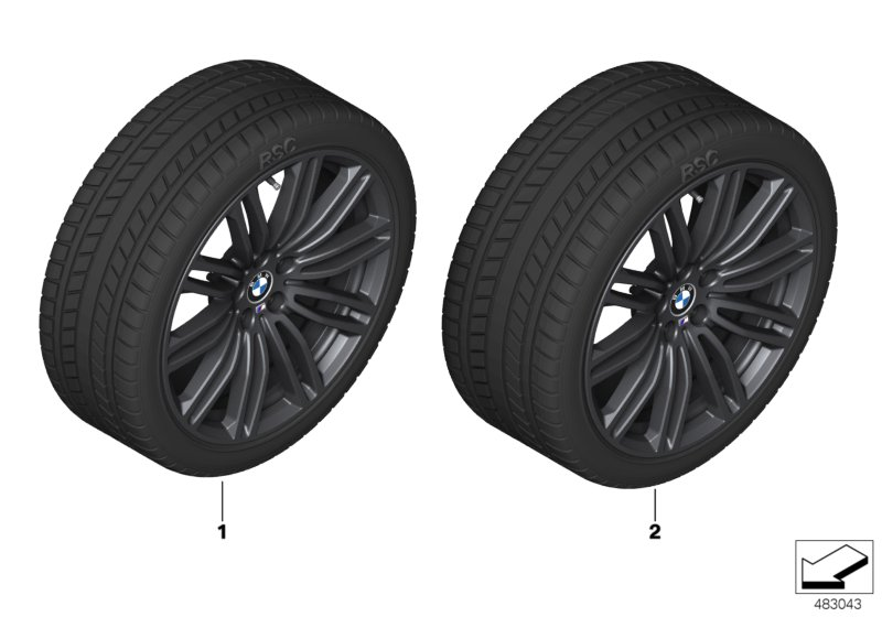 BMW 36110048022 Tpm Wheel & Tyre Winter Black