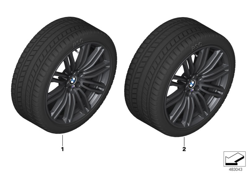 36110048022 BMW Tpm Wheel & Tyre Winter Black