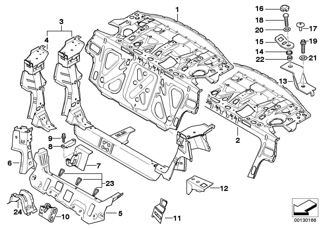 BMW 72118222465 Bracket, Center