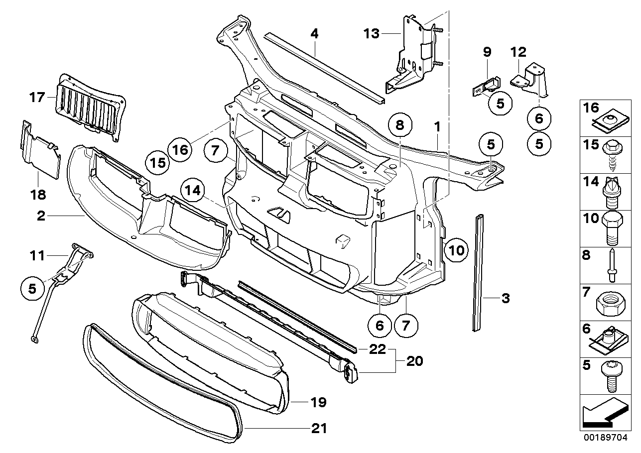 BMW 51647173564 Front Panel