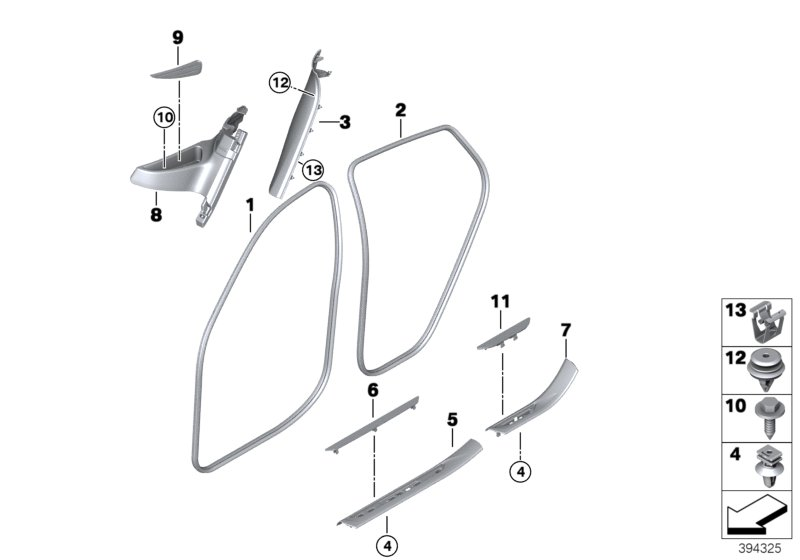 BMW 51477369221 Cover, Column C, Bottom Left