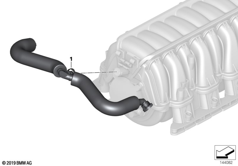 BMW 11617540610 Vent Pipe