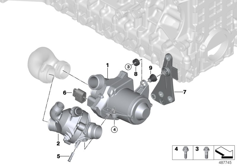 BMW 11510415390 Set Of Aluminium. Screws Water Pump