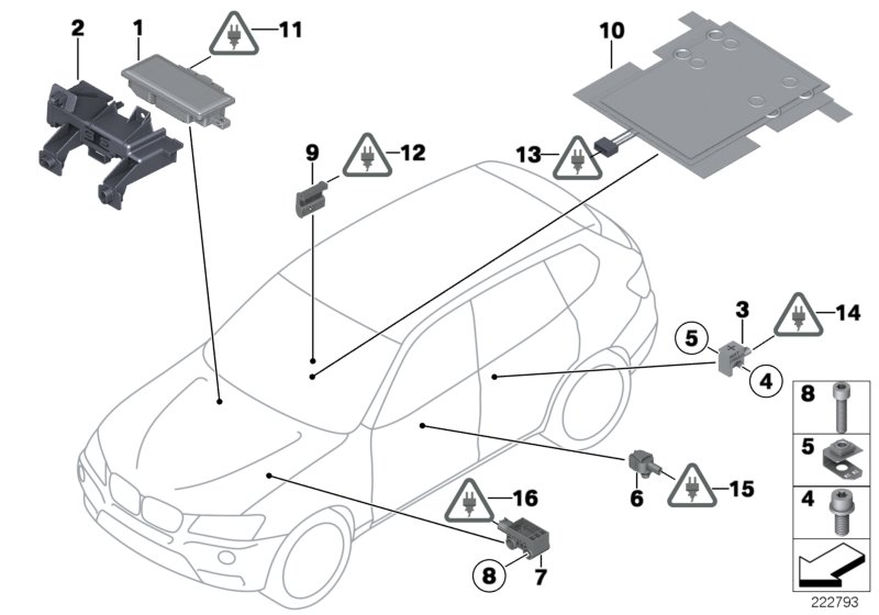 BMW 65779247384 Control Unit Airbag