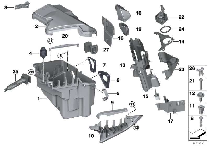 BMW 61136971027 CLAMP