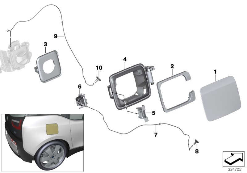 BMW 51177322836 Trim, Charging Socket Cover