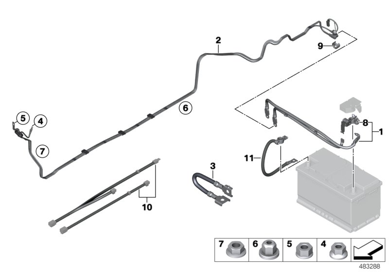 BMW 61129387646 REP. WIRE FOR B