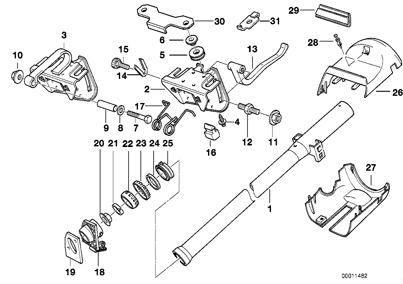 BMW 32311159451 Steering Column Tube