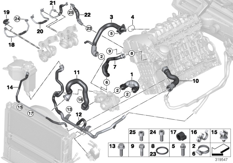 BMW 11537558903 Line, Return, Cooling, Turbocharger