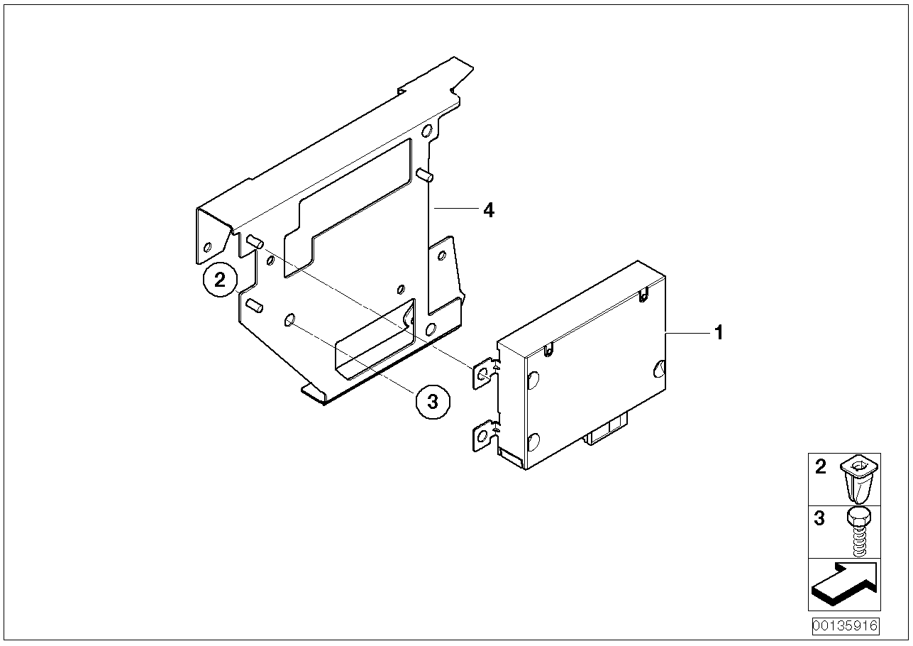 BMW 84136907376 Bracket, Headset Module