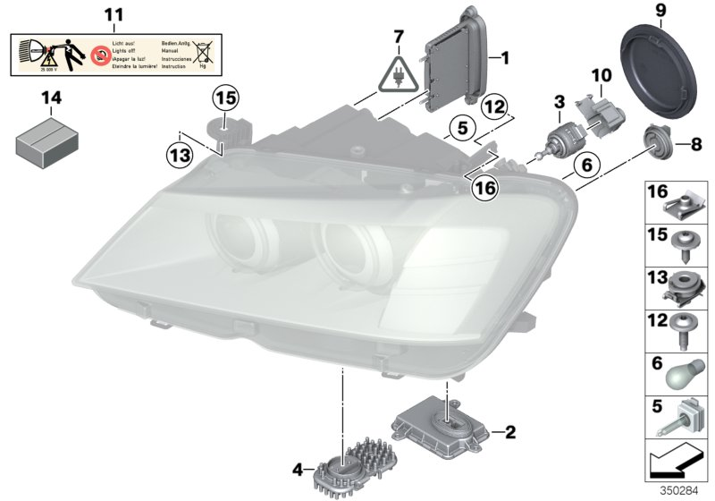 BMW 63117305232 Driver Module, Headlights