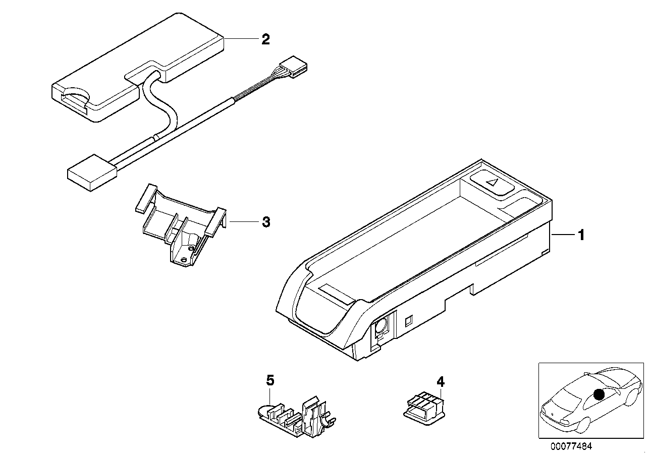 BMW 84216920437 Eject Box, Mobile Telephone