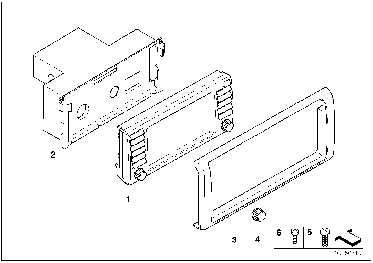 BMW 65526908469 Frame, On-Board Monitor