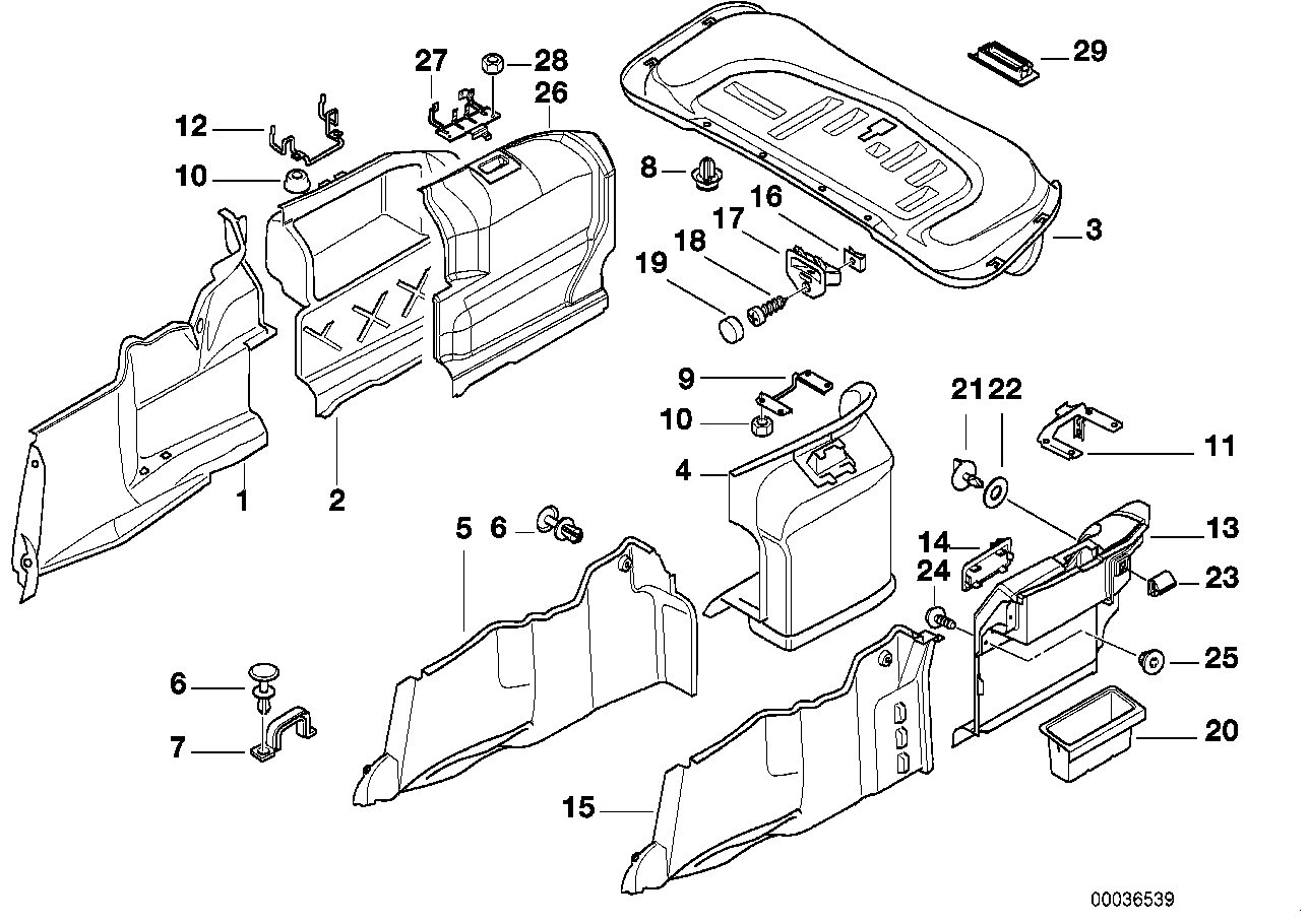 BMW 51478208983 Bracket For Left Trunk Trim