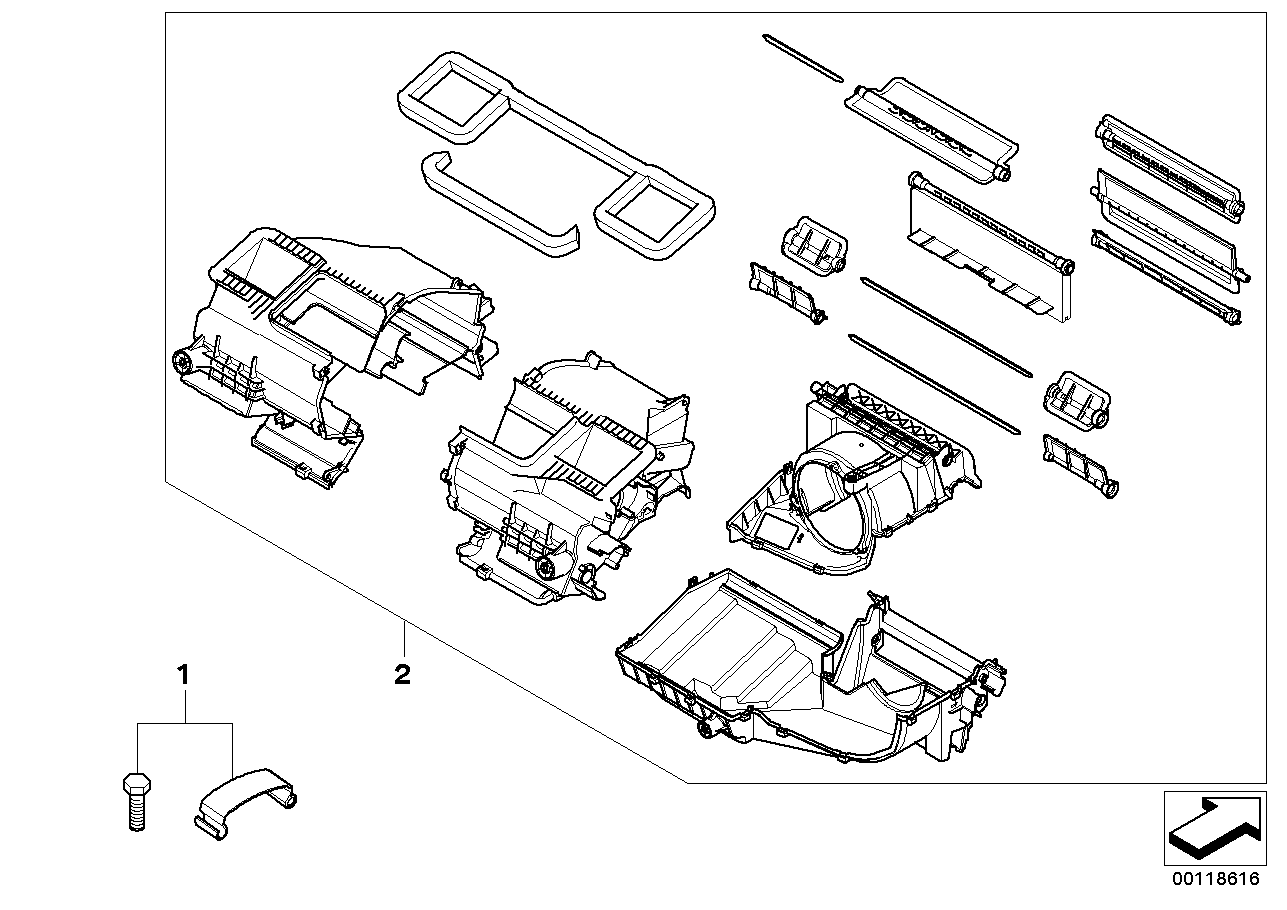 BMW 64116927618 Set Mounting Parts