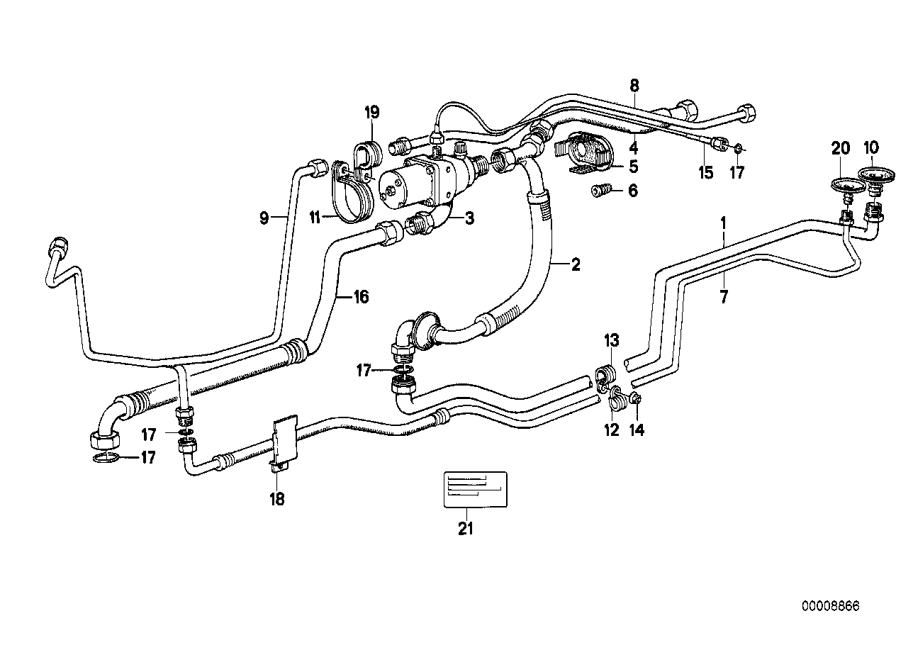 BMW 64501380308 Pipe