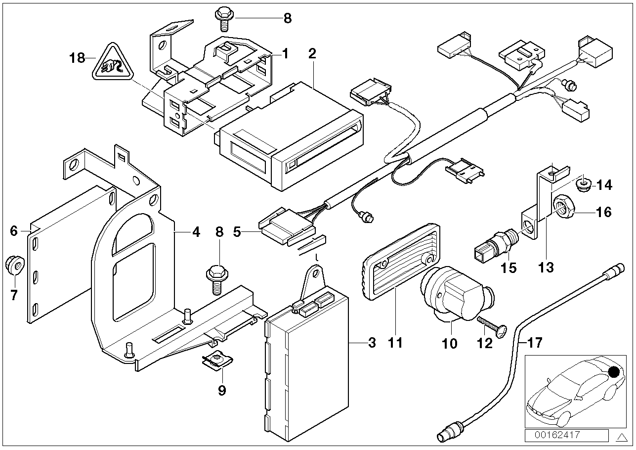 BMW 61128377434 Antenna Cable Gps