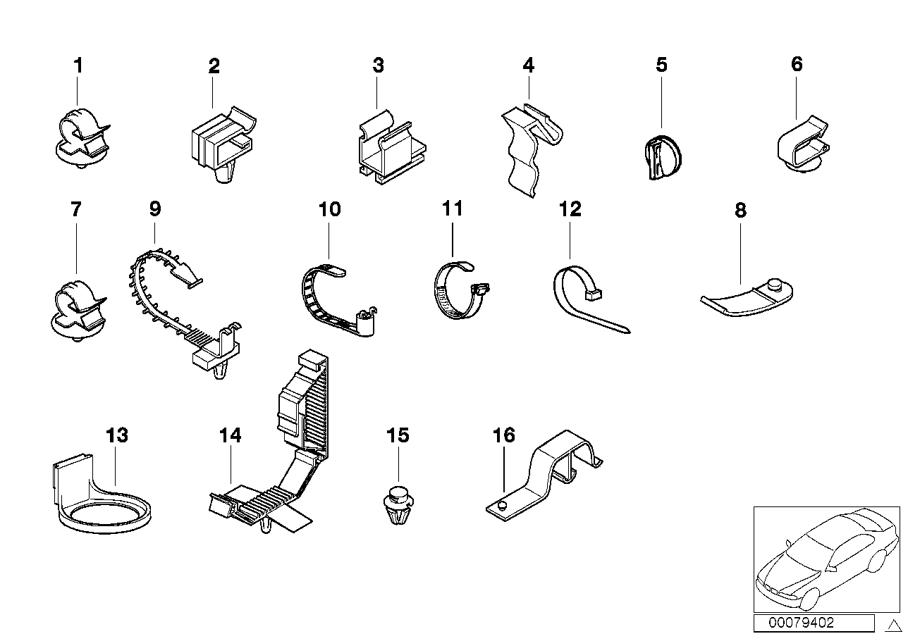 BMW 61138350835 Cable Holder