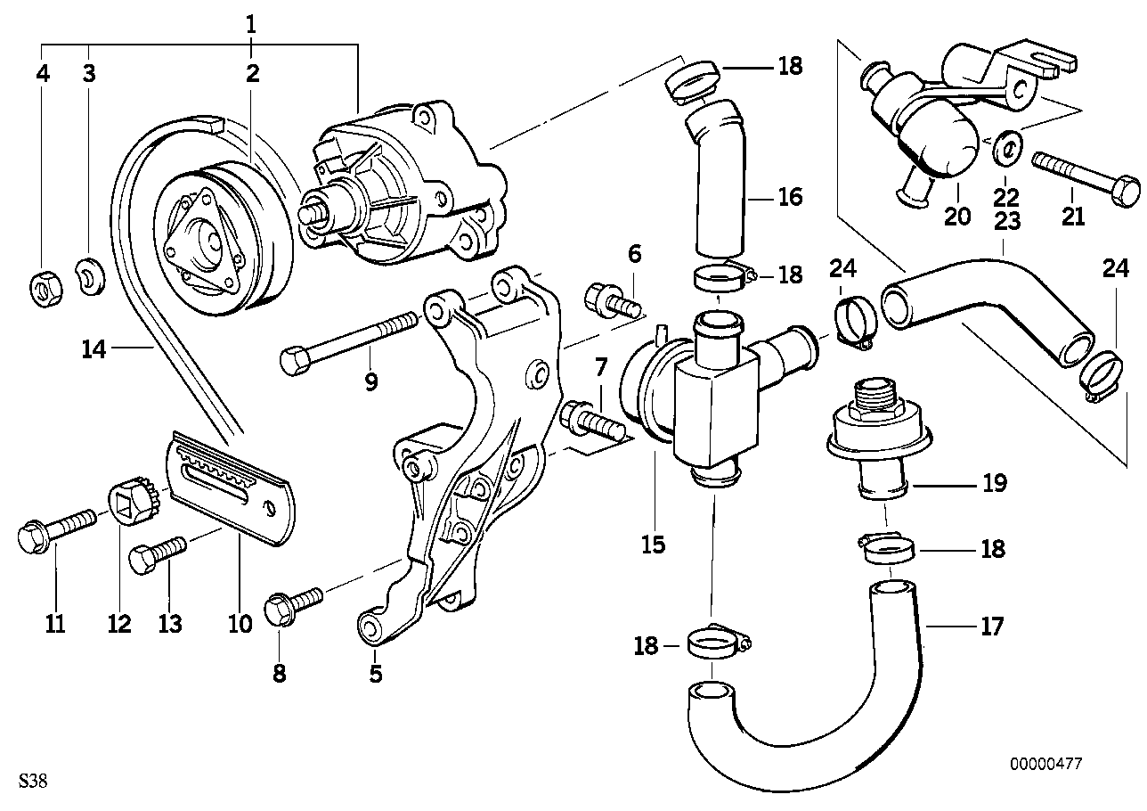 BMW 07119913916 Hex Bolt With Washer