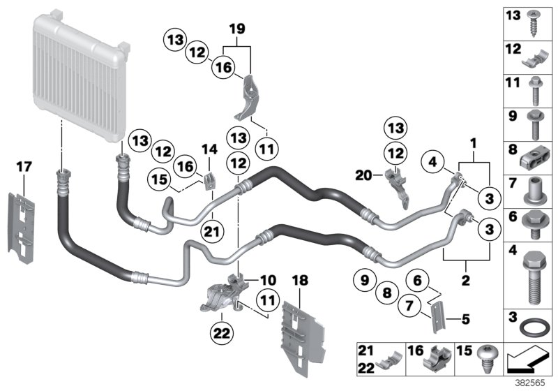 BMW 17227605687 Oil Cooling Pipe Outlet