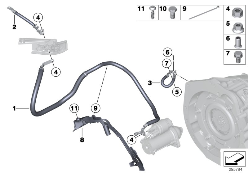 BMW 12427621168 Earth Cable