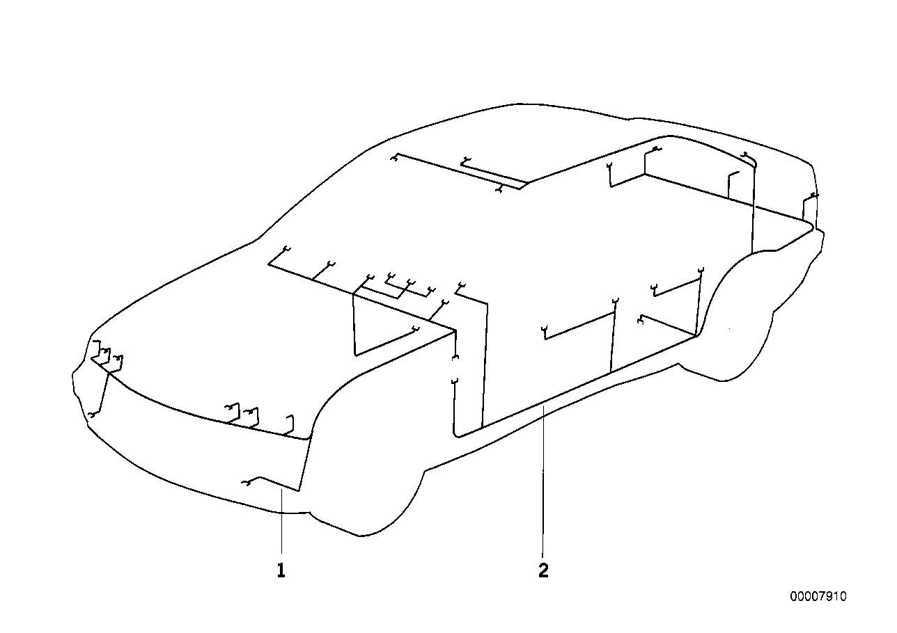 BMW 61118367900 Cable Harness Sector Rear