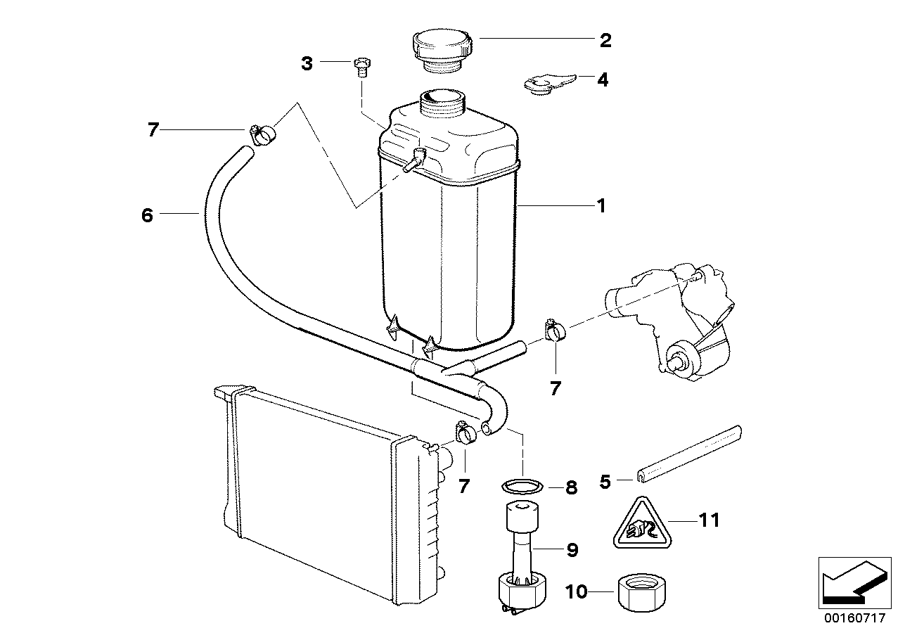 BMW 17101704412 Vent Hose