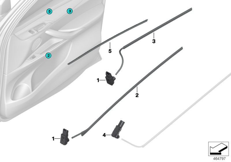 BMW 63319341608 Lens, Contour Line, Door, Front Left