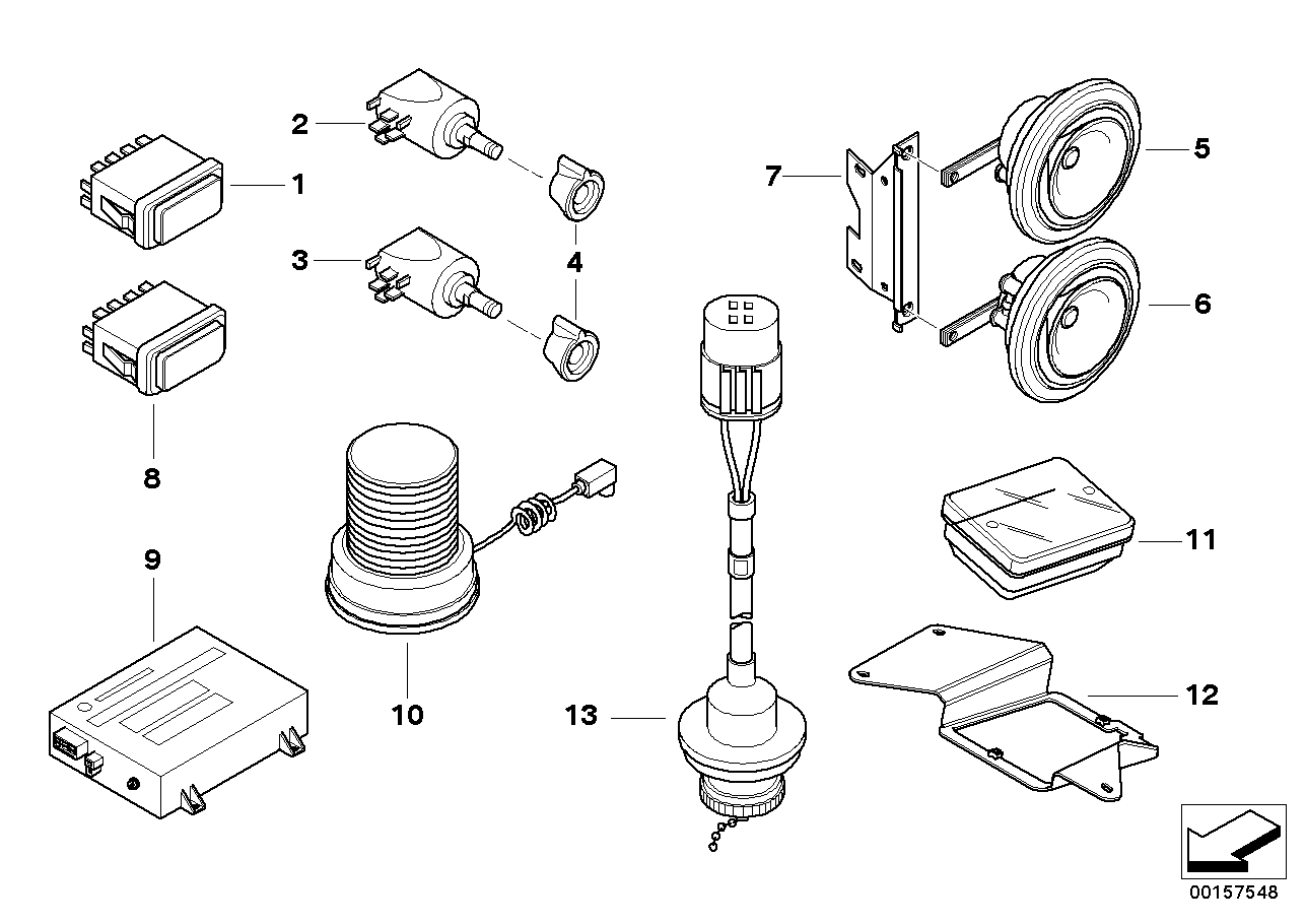 BMW 61311390386 Alarm Switch