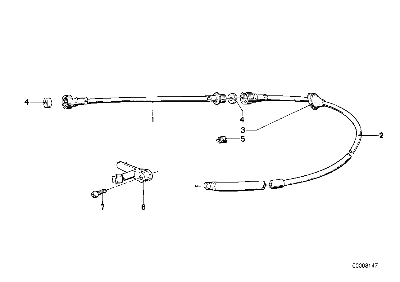 BMW 62121359407 Speedo Cable Intermediate Part