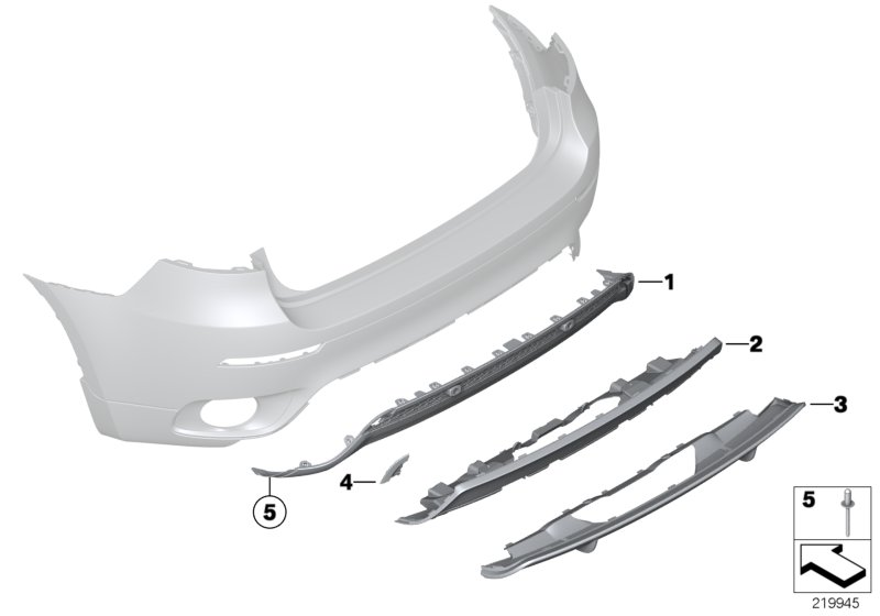 51122159363 BMW Trim, Towing Lug, Rear Left