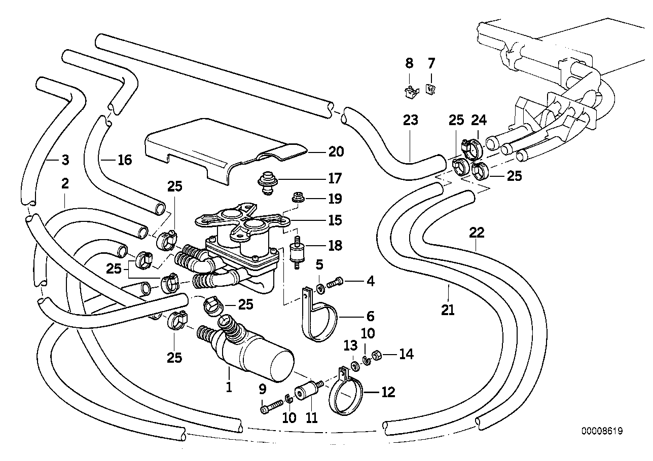 BMW 64111390166 Muffler Clamp