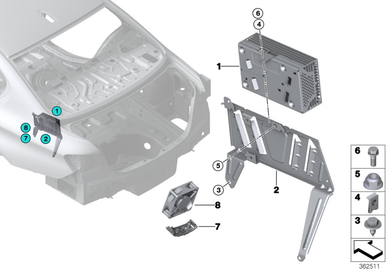 BMW 65129384637 Amplifier, Harman Kardon