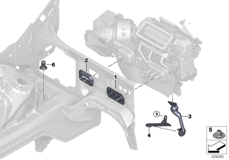 BMW 64119288174 Condensation-Water Hose, Top Right