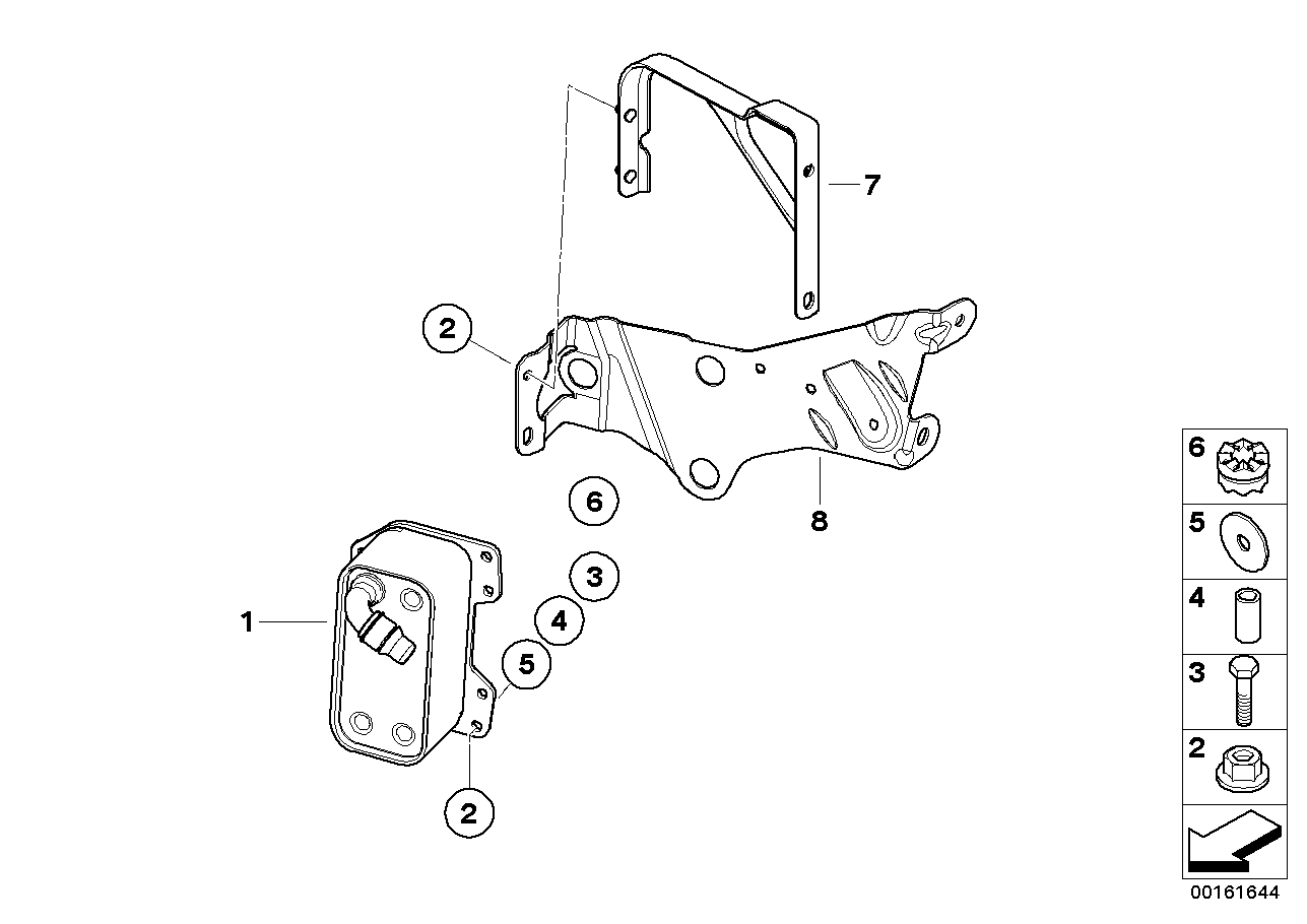 BMW 17217560993 Bracket, Heat Exchanger